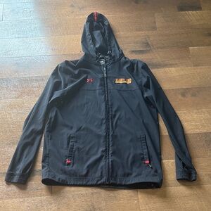 University of Maryland Under Armour Black and Red Windbreaker